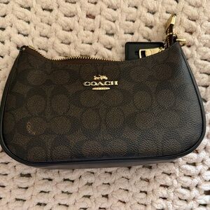 Coach Brown Signature Teri mini crossbody